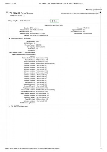 page 1/3  disk status/diagnostics