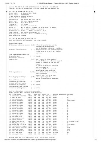 page 2/3  disk status/diagnostics